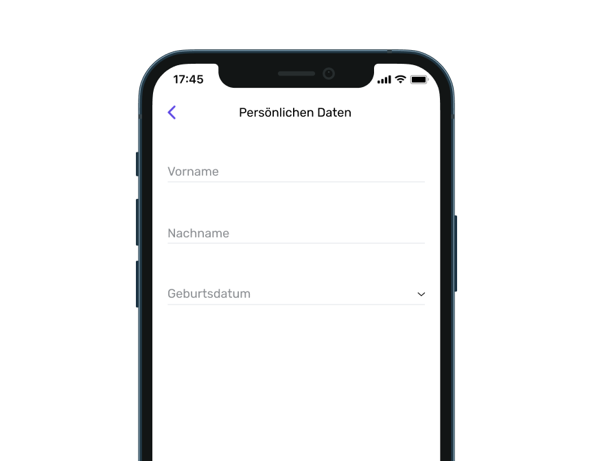 Füllen Sie Ihre persönlichen Angaben aus