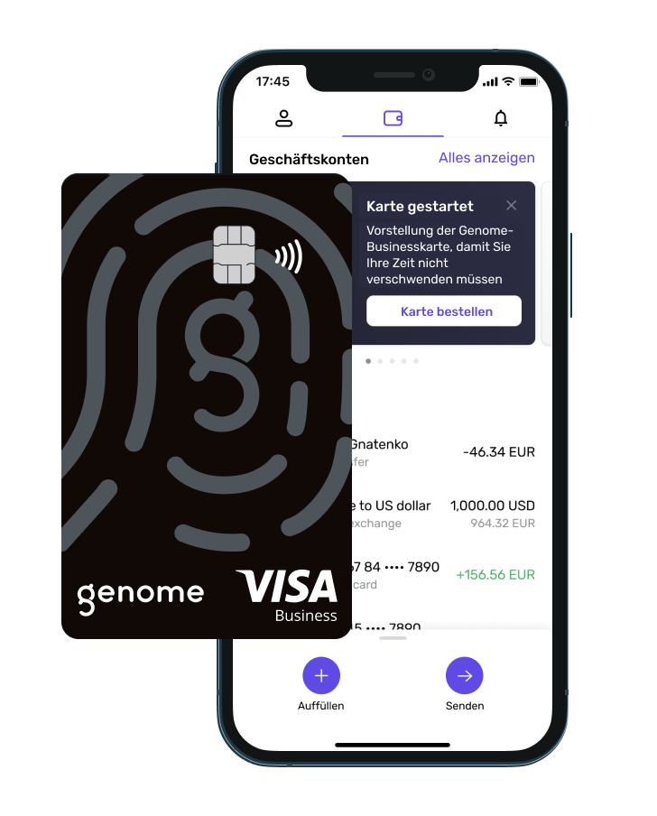 Probieren Sie die Visa-Unternehmenskarte