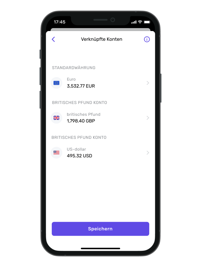 Richten Sie persönliche virtuelle Multiwährungskarten ein
