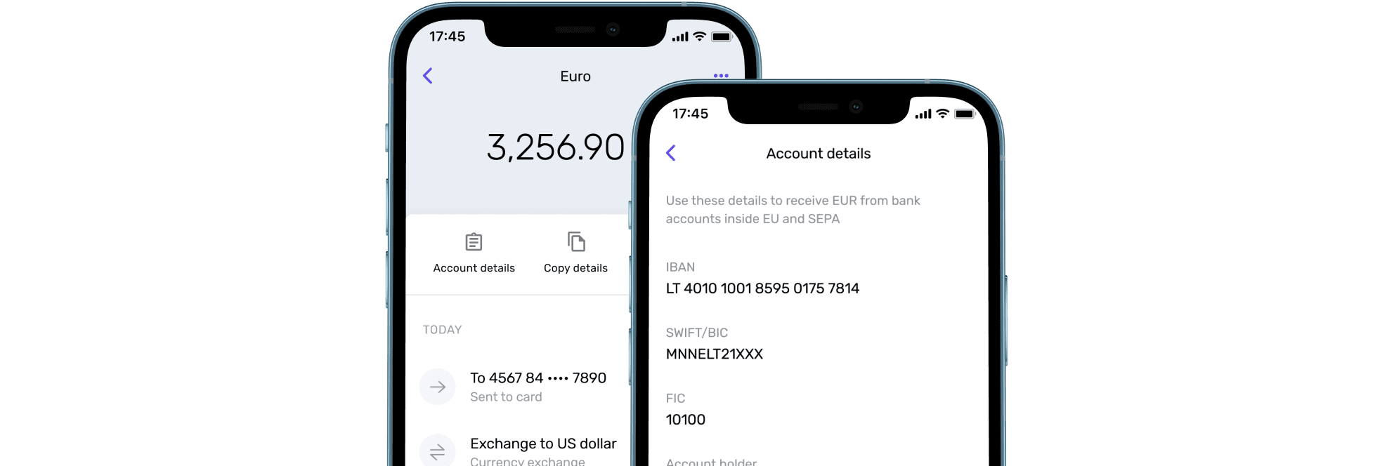 Genome dedicated personal IBAN account
