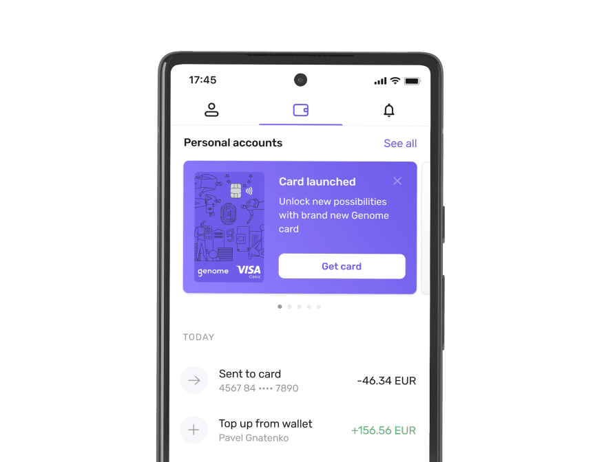 Go to the card. Step 2