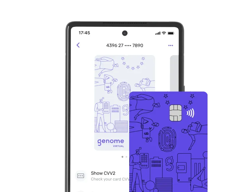 Order virtual card. Step 1